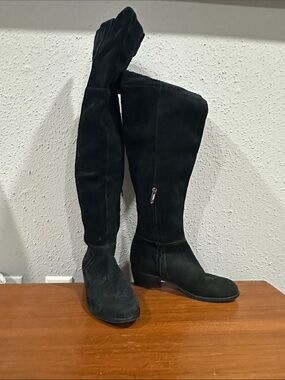 Sam Edelman Black Over-the-Knee Suede Boots